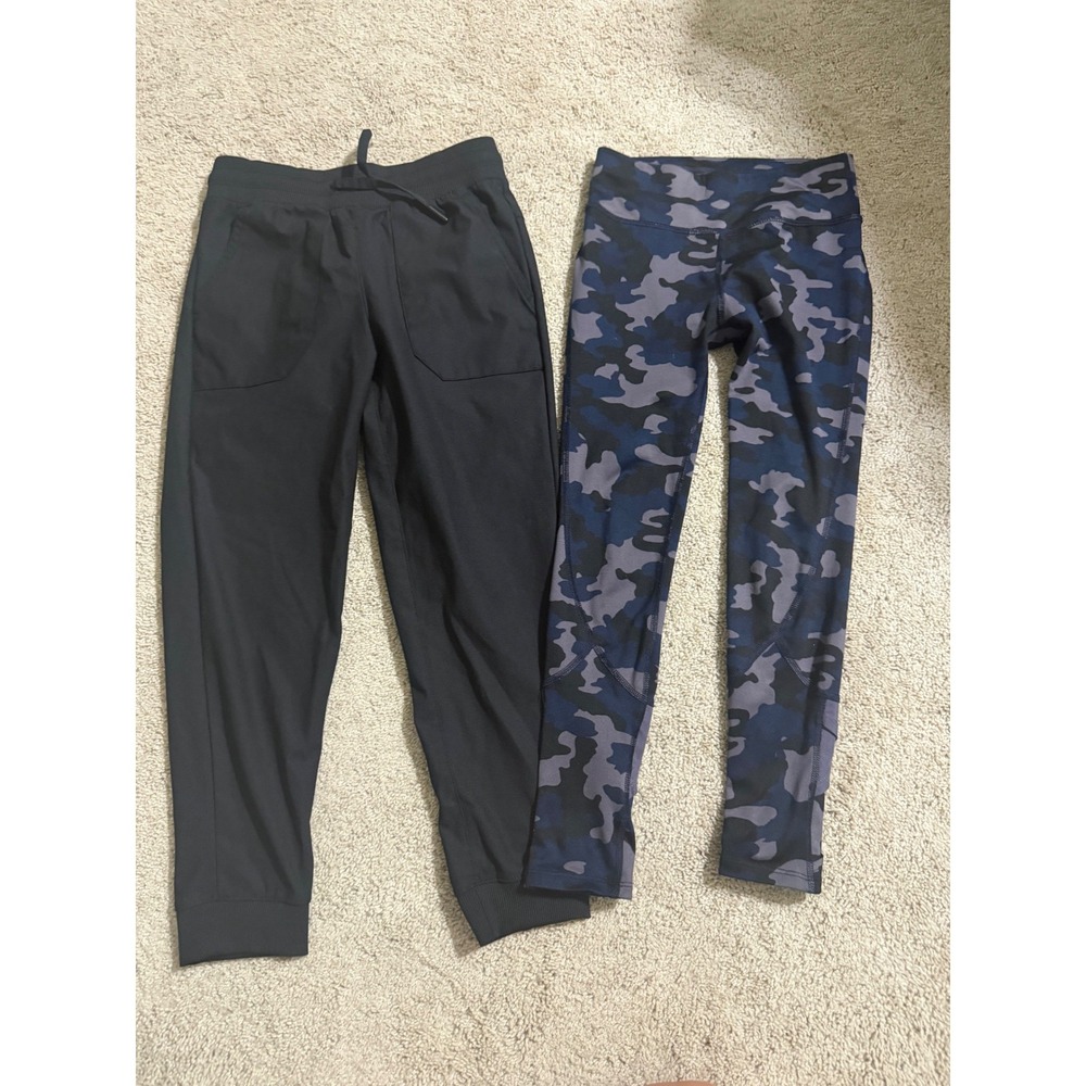 Girls All in Motion Camo Leggings & WonderNation Black Joggers Bundle Size M 7/8